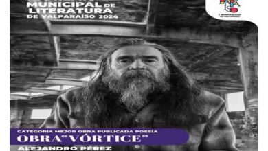 Photo of Alejandro Pérez recibe el Premio Municipal de Literatura de Valparaíso 2024 por su obra “Vórtice”